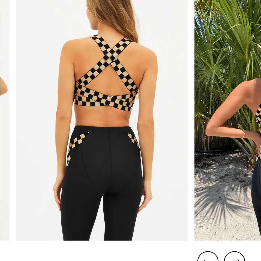 Beach Riot Checker Top NWT - Picture 2 of 4